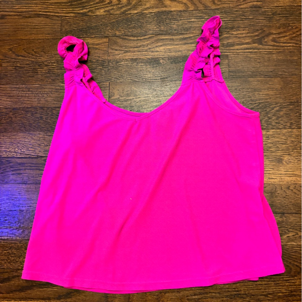 Hot Pink Sleeveless Tank Top with Flowy Design